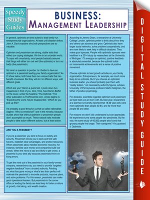 cover image of Business--Management Leadership (Speedy Study Guides)